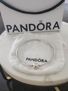 Pandora Silver Bangle Bracelet - Silver